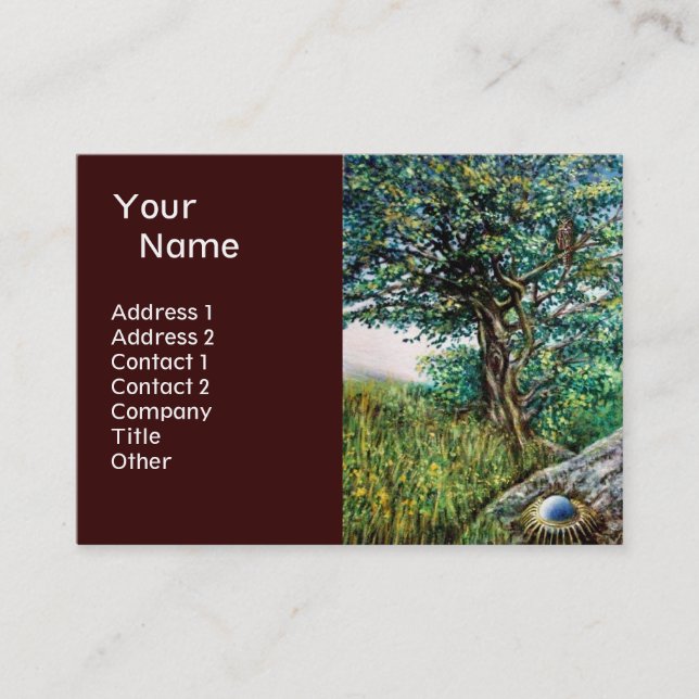 Carte De Visite AURORA / ARBRE MAGIQUE, vert, bleu (Devant)