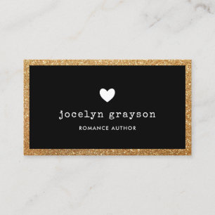 Carte De Visite Auteur de Black Faux Gold Parties scintillant Roma
