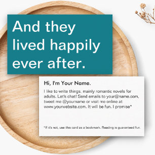 Carte De Visite Auteur de promotion de livres romancier