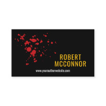 Auteur de thriller d'horreur de crime avec éclabou