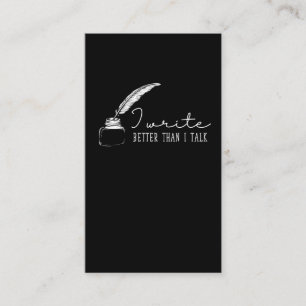 Carte De Visite Auteur d'écriture de livres romancier Witty Storyt