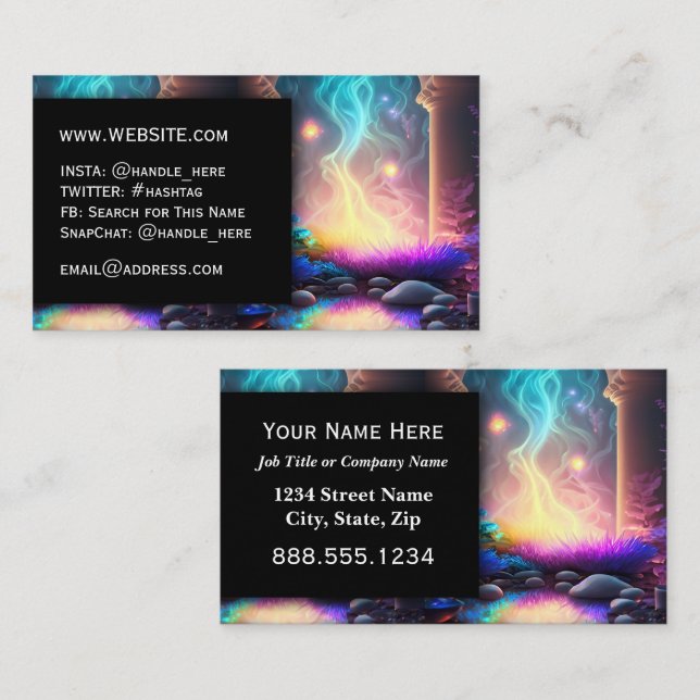 Carte De Visite Auteur d'Imaginaire Reiki Healer Professional Exec (Devant / Derrière)