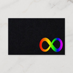 Carte De Visite Autisme personnalisé Infinité Arc-en-ciel ID symbo