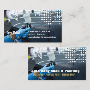 Carte De Visite Auto Body Shop & Peinture Paint Sprayer Business