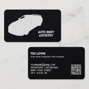 Carte De Visite Auto Body Shop QR
