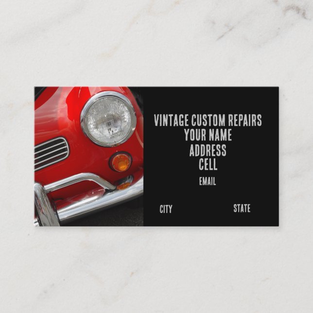 Carte De Visite Auto classique (Devant)