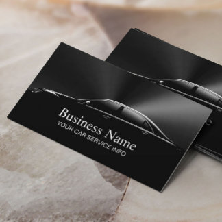 Carte De Visite Auto Détail Automotive Professionnel Noir
