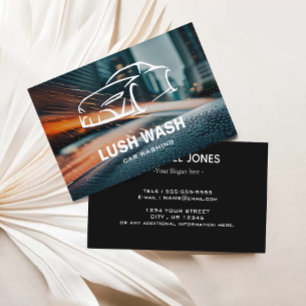 Carte De Visite Auto Lavage de voiture de logo personnalisé   Nett