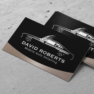 Carte De Visite Auto mobile Détail Muscle Lavage automobile