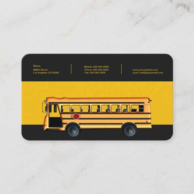 Carte De Visite Autobus scolaire (Devant)