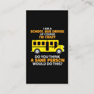 Carte De Visite Autobus scolaire drôle - voiture folle d'amusemen