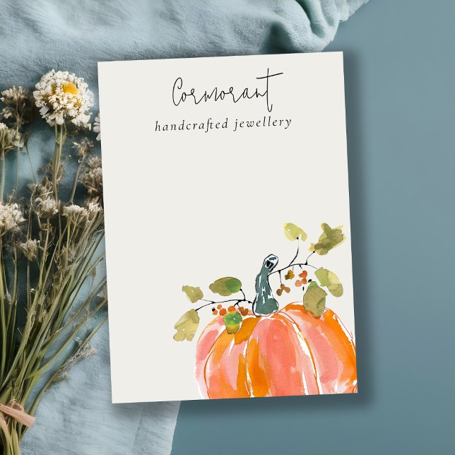 Carte De Visite Automne Citrouille de l'automne Elevage collier bl (Créateur téléchargé)