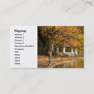 Carte De Visite Automne - Pêche à la campagne