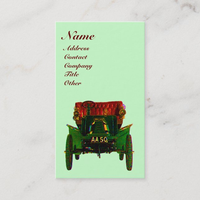 CARTE DE VISITE AUTOMOBILE (Devant)