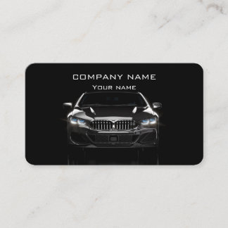 Carte de visite automobile moderne noir élégant