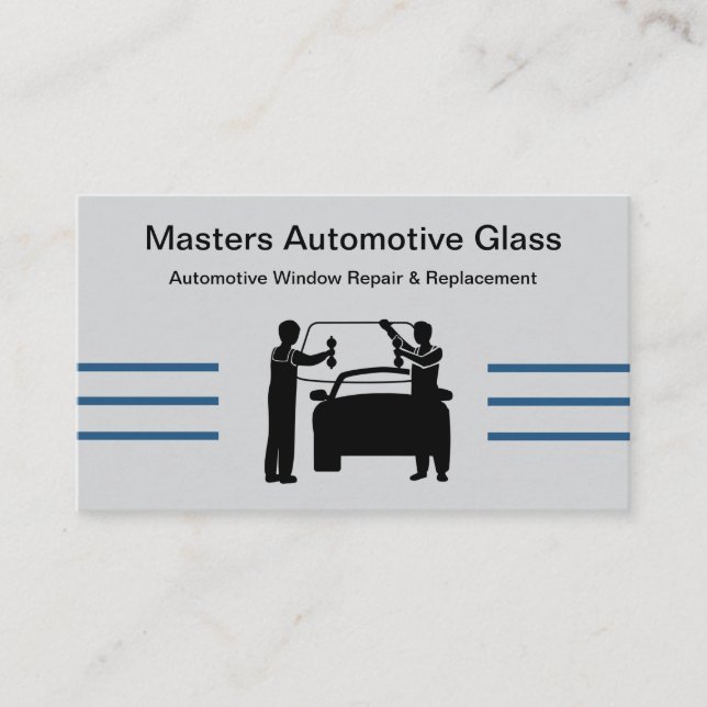Carte De Visite Automotive Glass Repair Replacement Business Cards (Devant)