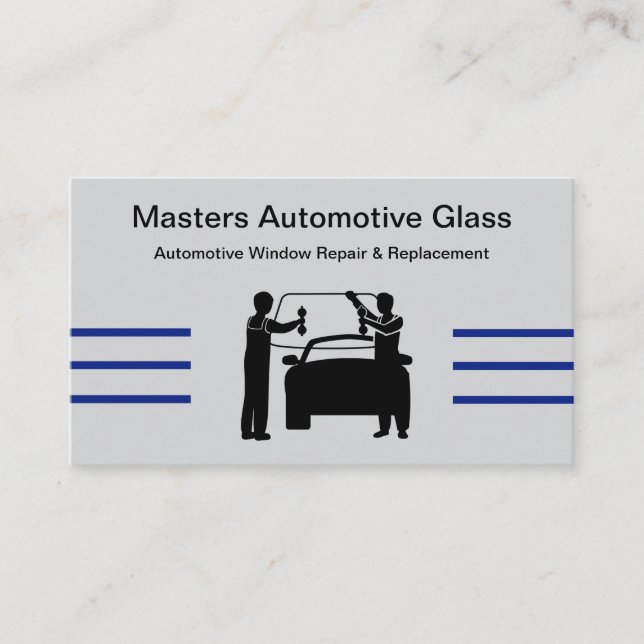 Carte De Visite Automotive Glass Repair Replacement Business Cards (Devant)