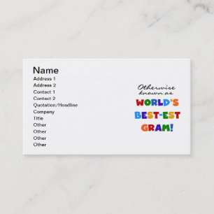 Carte De Visite Autrement connu en tant que cadeaux de gramme du