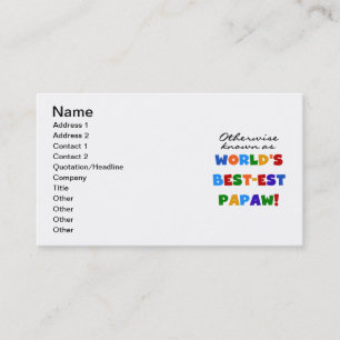 Carte De Visite Autres T-shirts et cadeaux Papaw les plus connus