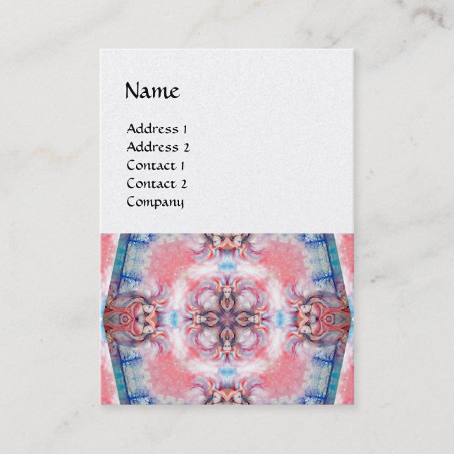 Carte De Visite AVALON 4, rose violet or bleu métallique (Devant)