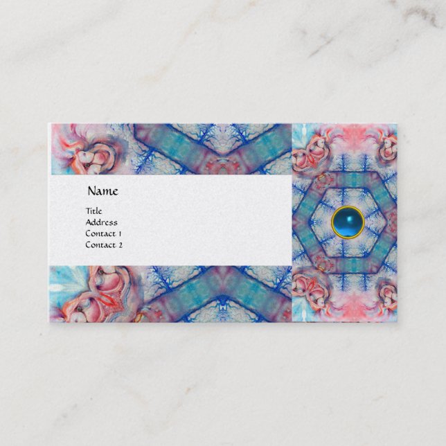 Carte De Visite AVALON PSYCHEDELIC, gem rose saphir platine (Devant)