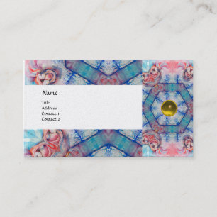 Carte De Visite AVALON PSYCHEDELIC, gem rose topaz platine