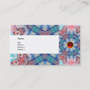 Carte De Visite AVALON PSYCHEDELIC, gemme rose rubis coquille