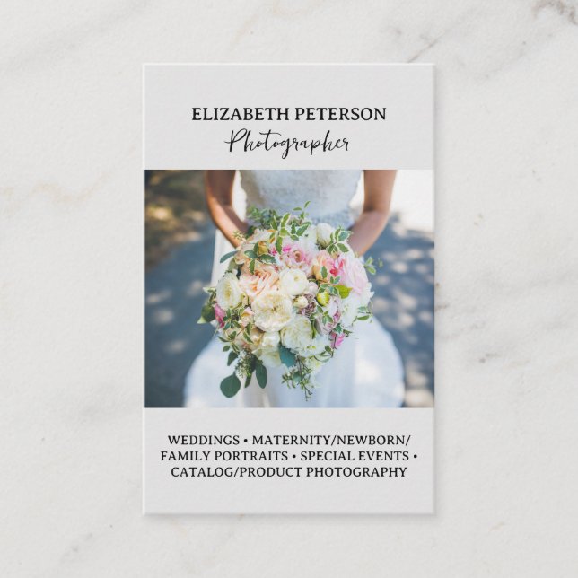 Carte de visite avec arrière - plan photo. (Devant)