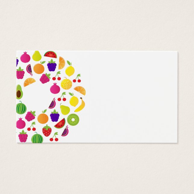 Carte de visite avec cercle Fruit (Devant)