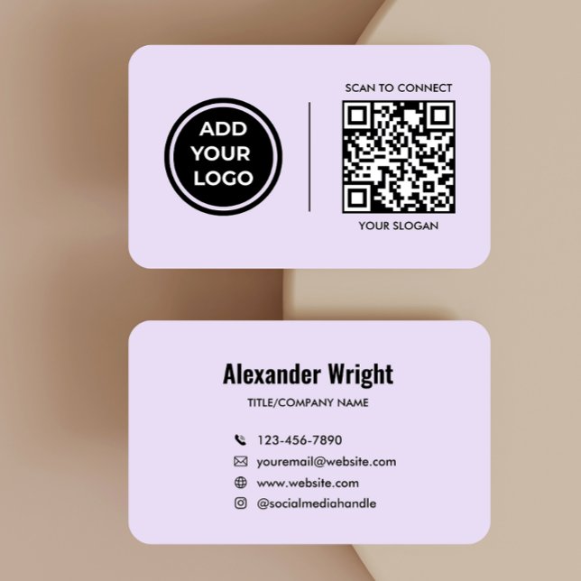 Carte de visite avec code de numérisation Logo Lav (Créateur téléchargé)