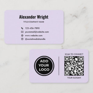 Carte de visite avec code de numérisation Logo Lav