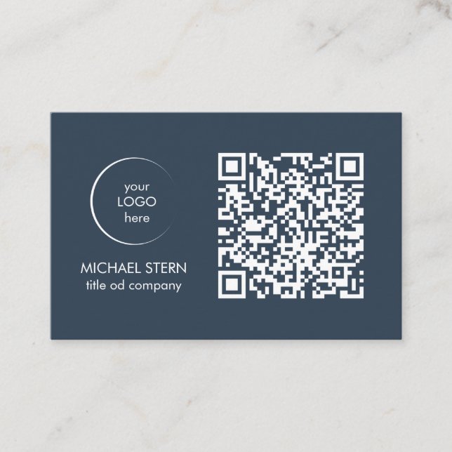 Carte de visite avec code et logo QR (Devant)