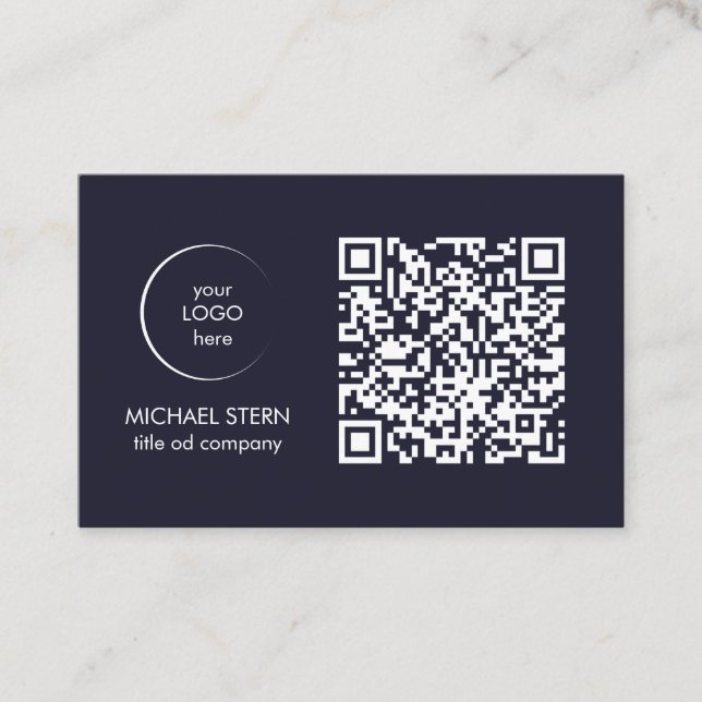 Carte de visite avec code et logo QR (Devant)