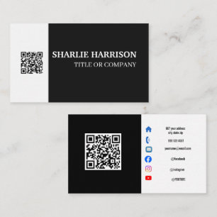 Carte de visite avec code QR