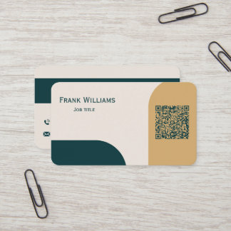 Carte de visite avec code QR de design moderne