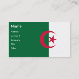 Carte de visite avec Drapeau d'Algérie