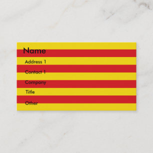 Carte de visite avec drapeau de Catalogne