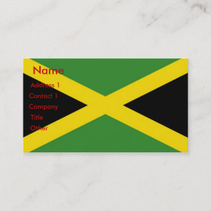 Carte de visite avec Drapeau de Jamaïque