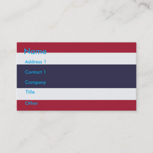 Carte de visite avec drapeau de la Thaïlande