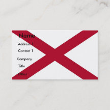 Carte de visite avec Drapeau de l'Alabama U.S.A.