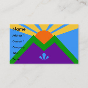 Carte de visite avec drapeau de Manitou Springs, É