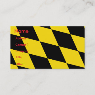 Carte de visite avec Drapeau de Munich, Allemagne