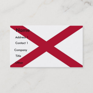 Carte de visite avec le drapeau de l'Alabama U.S.A