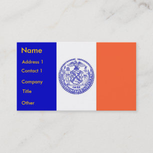 Carte de visite avec le drapeau de New York U.S.A.