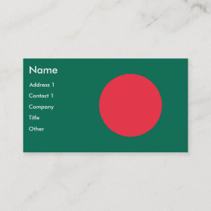 Carte de visite avec le drapeau du Bangladesh