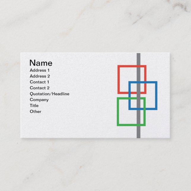 Carte de visite avec le logo (Devant)