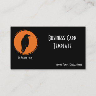 Carte de visite avec logo de silhouette d'oiseau n