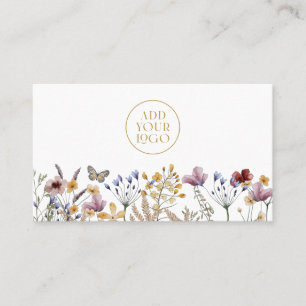 Carte de visite avec logo floral