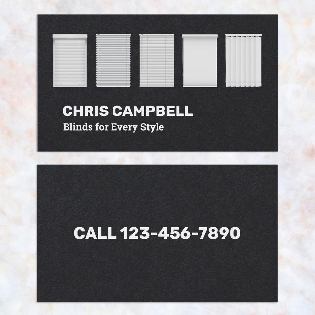 Carte De Visite Aveugle de fenêtre (Window Blinds Business Cards)