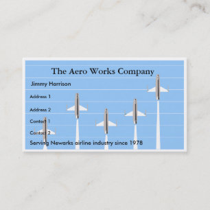 Carte De Visite Aviation d'aéronautique de ligne aérienne d'avion